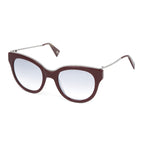 Marc Jacobs Women's Round Sunglasses Dark Red Mirrored Grey