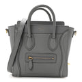Baby Drummed Calfskin Nano Luggage Kohl