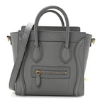 Baby Drummed Calfskin Nano Luggage Kohl