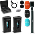 Movo WMX-2 Wireless Lav Mic System with Mic Handle
