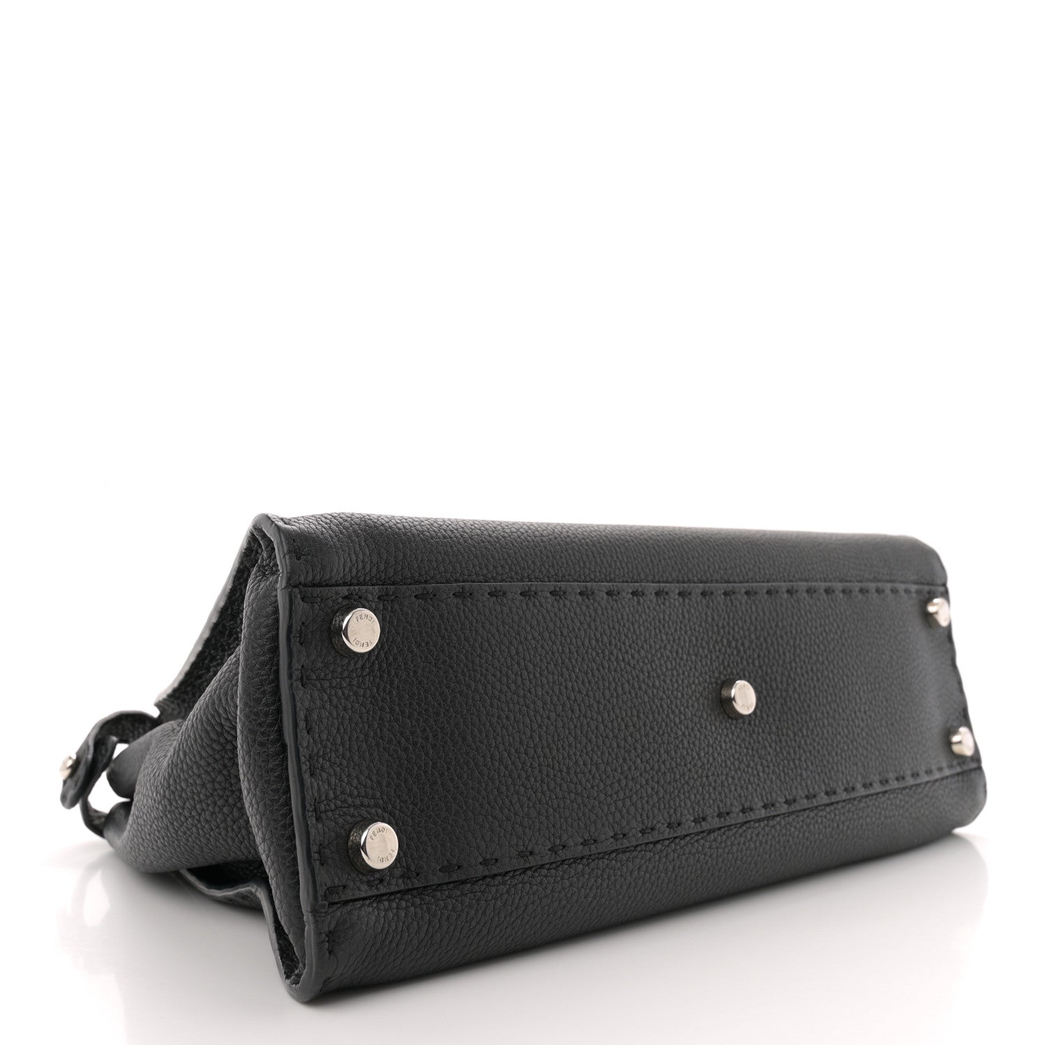 Cuoio Romano Selleria Bi-Color Medium Peekaboo Iconic Satchel Black Mou
