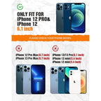 Entronix Case Compatible with iPhone 12/12 Pro - [Hard Back] Thick Clear