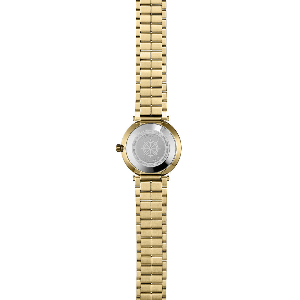 Herbelin Newport Slim Ladies White Mother of Pearl Gold Watch