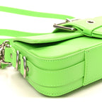 Smooth Calfskin Small Lindsay Shoulder Bag Acid Green