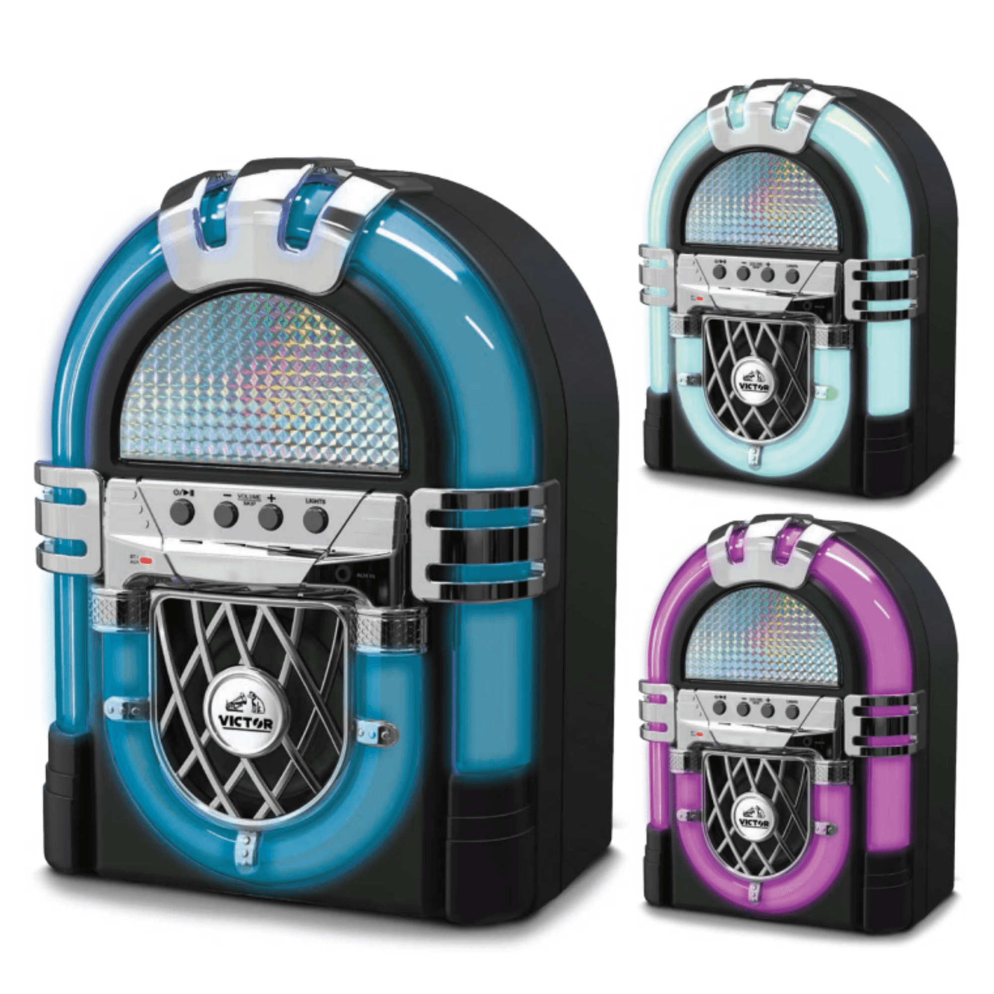 Mini Bluetooth Jukebox with Multicolor LED Lighting