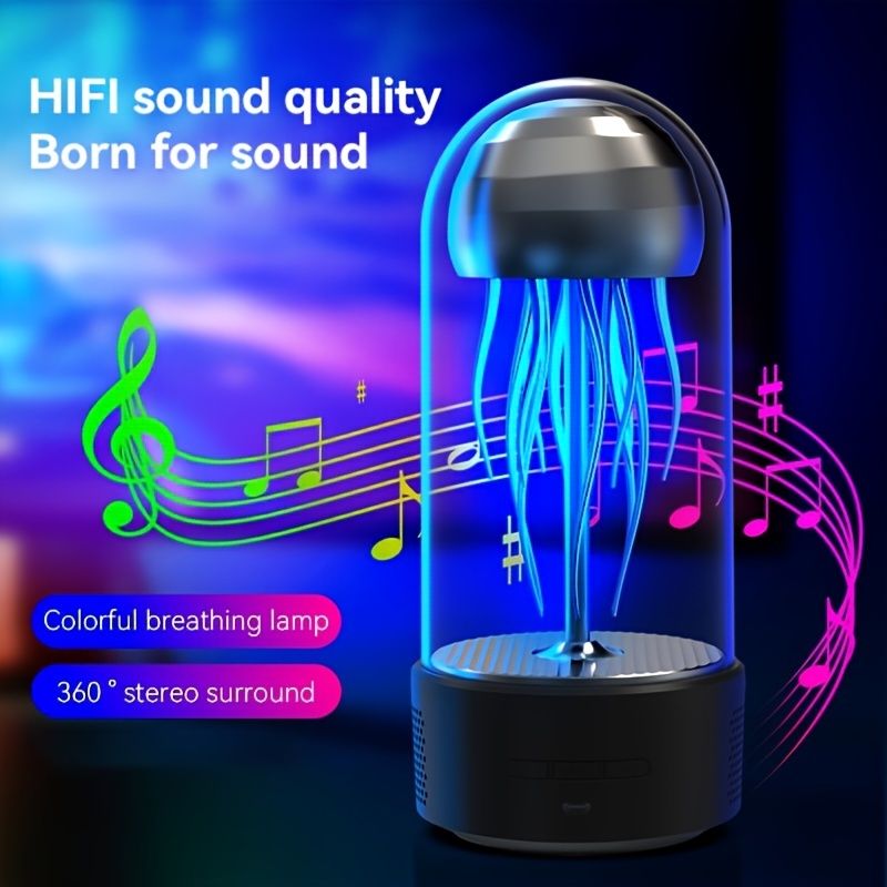 1pc Mechanical Jellyfish Audio Wireless Audio Atmosphere Light Audio Personality Cool Audio; tentacles rotate to music; Bluetooth speakers - 11*5.3*4.9in