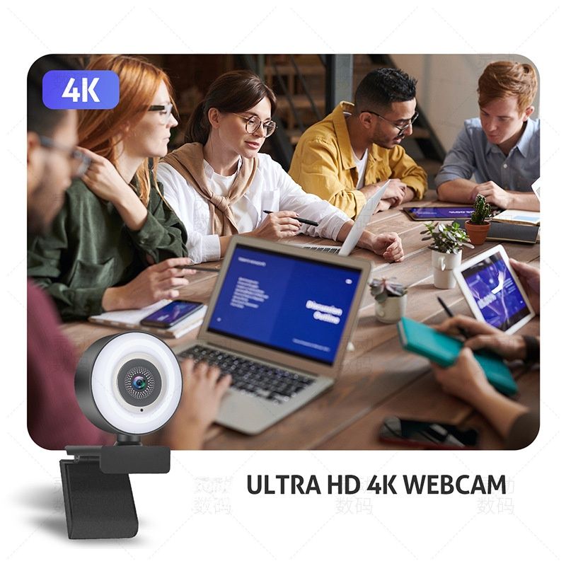 5 million high-definition 2K  fixed focus video camera USB live computer webcam -Touch  light Gear