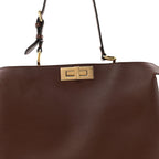 Vitello Large Soft Peekaboo Mogano