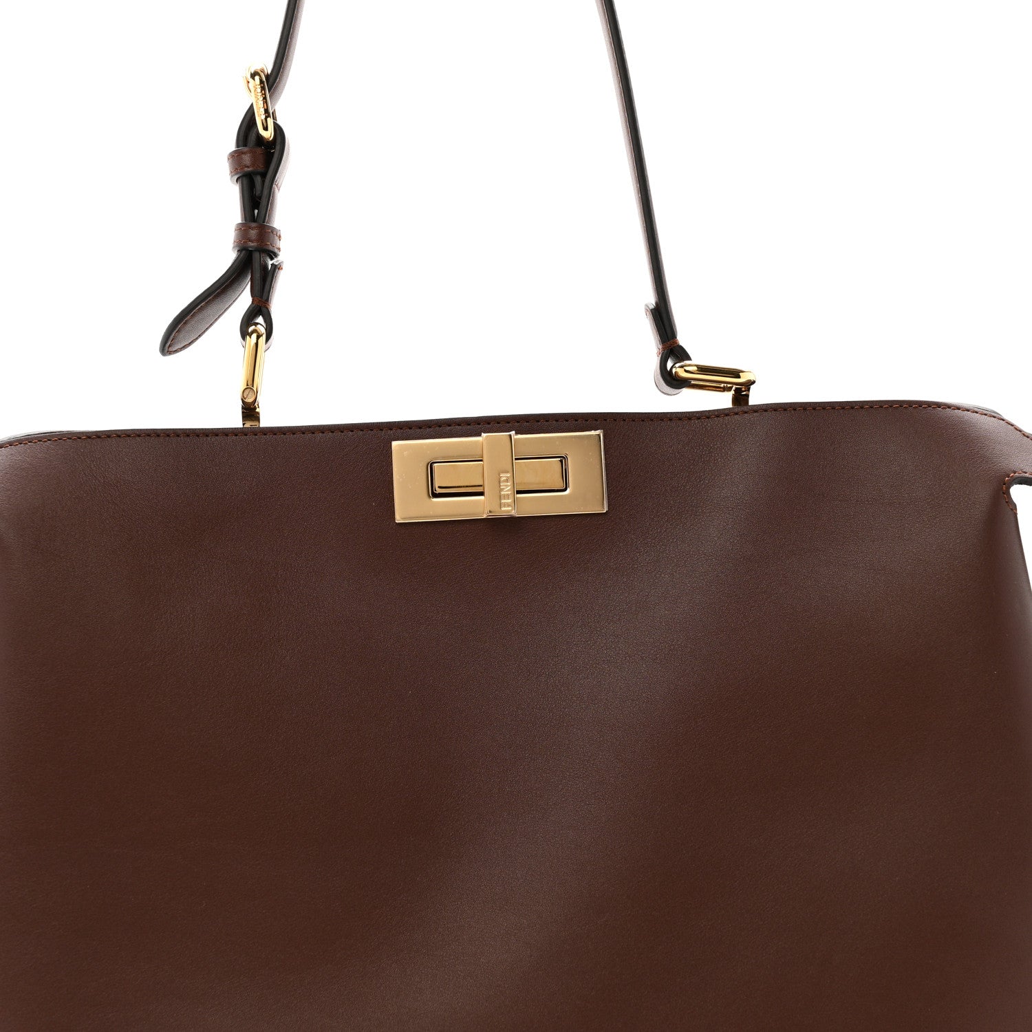Vitello Large Soft Peekaboo Mogano