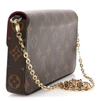 Monogram Pochette Felicie Chain Wallet Fuchsia