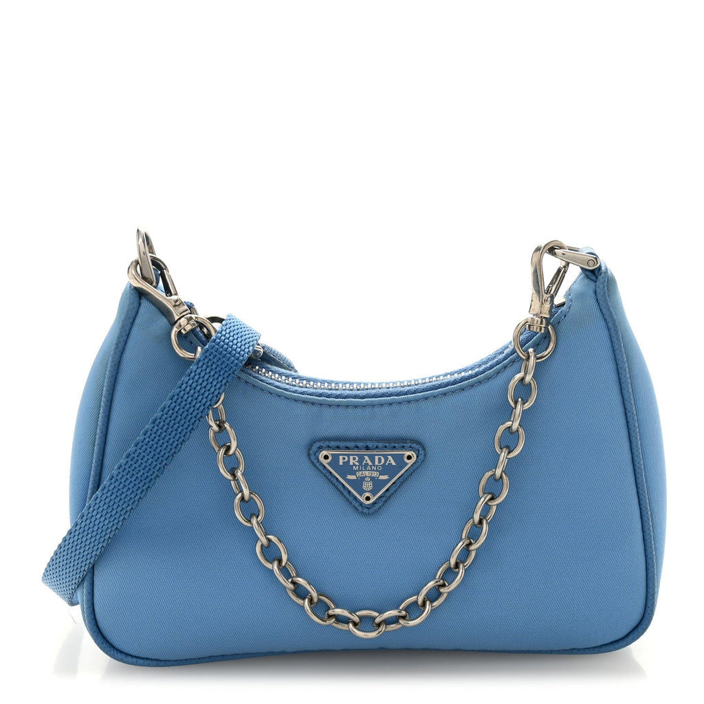 Tessuto Nylon Saffiano Mini Re-Edition 2000 Shoulder Bag Pervinca