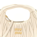 Nappa Matelasse Mini Wander Hobo White