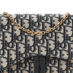 Oblique Saddle Chain Pouch Blue