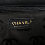 Calfskin Quilted Wild Stitch Large Top Handle Flap Black