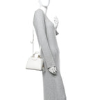 Tumbled Buffalo Micro Antigona Cube Bag White