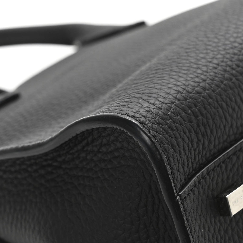 Grained Calfskin Soft Margaux 10 Bag Black