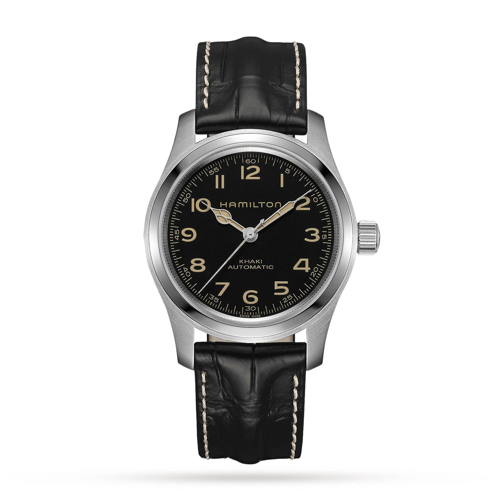 Khaki Field Murph Auto | 42mm, Leather Stap, Black Dial