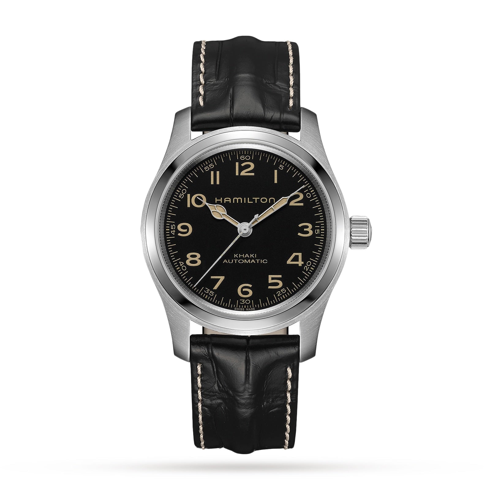 Khaki Field Murph Auto | 42mm, Leather Stap, Black Dial