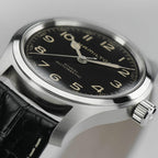 Khaki Field Murph Auto | 42mm, Leather Stap, Black Dial