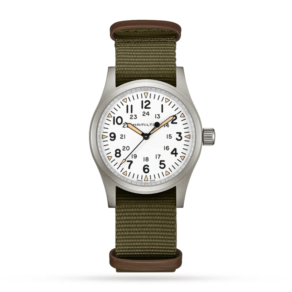 Khaki Field Mechanical | 38mm, Steel, Green NATO Strap