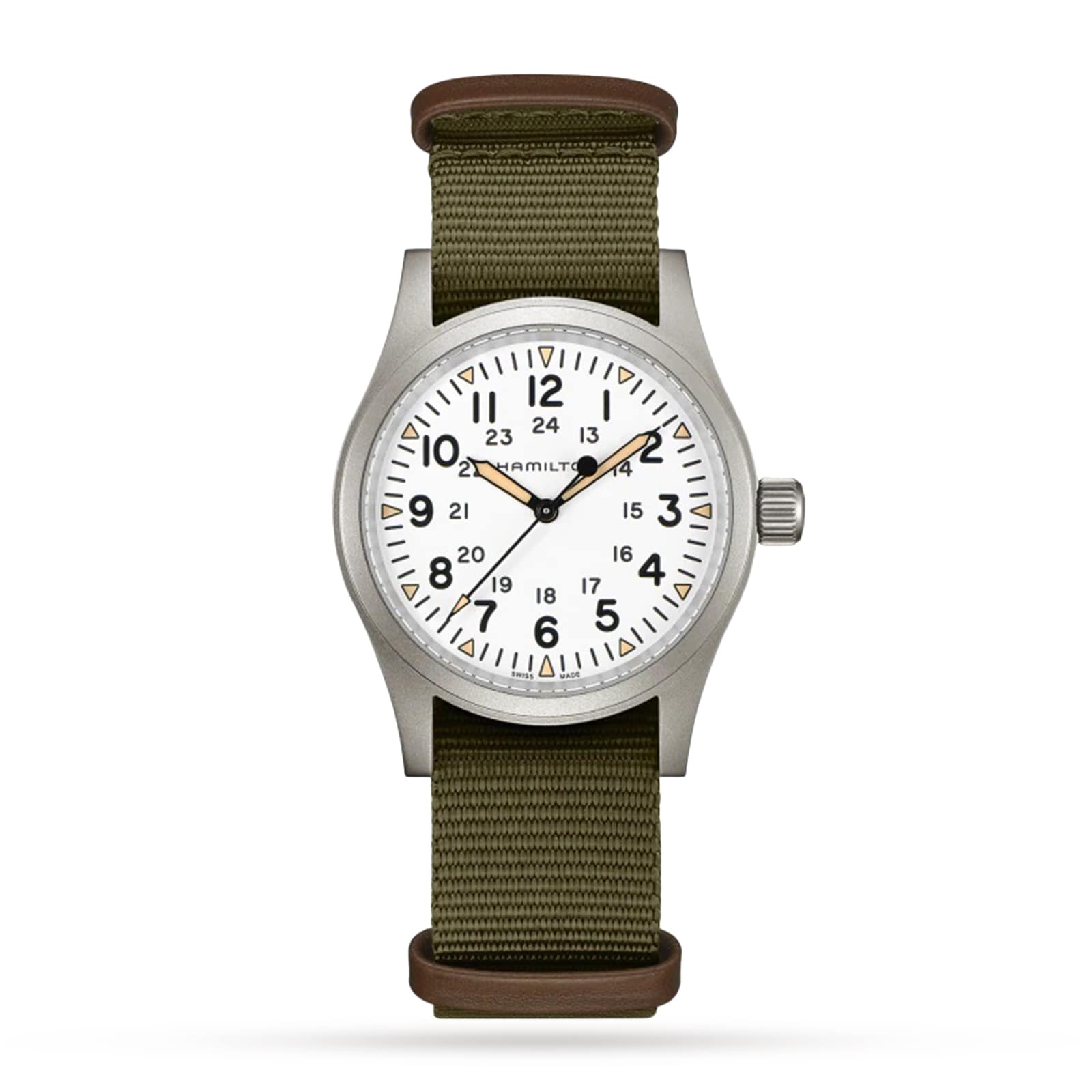 Khaki Field Mechanical | 38mm, Steel, Green NATO Strap