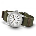 Khaki Field Mechanical | 38mm, Steel, Green NATO Strap