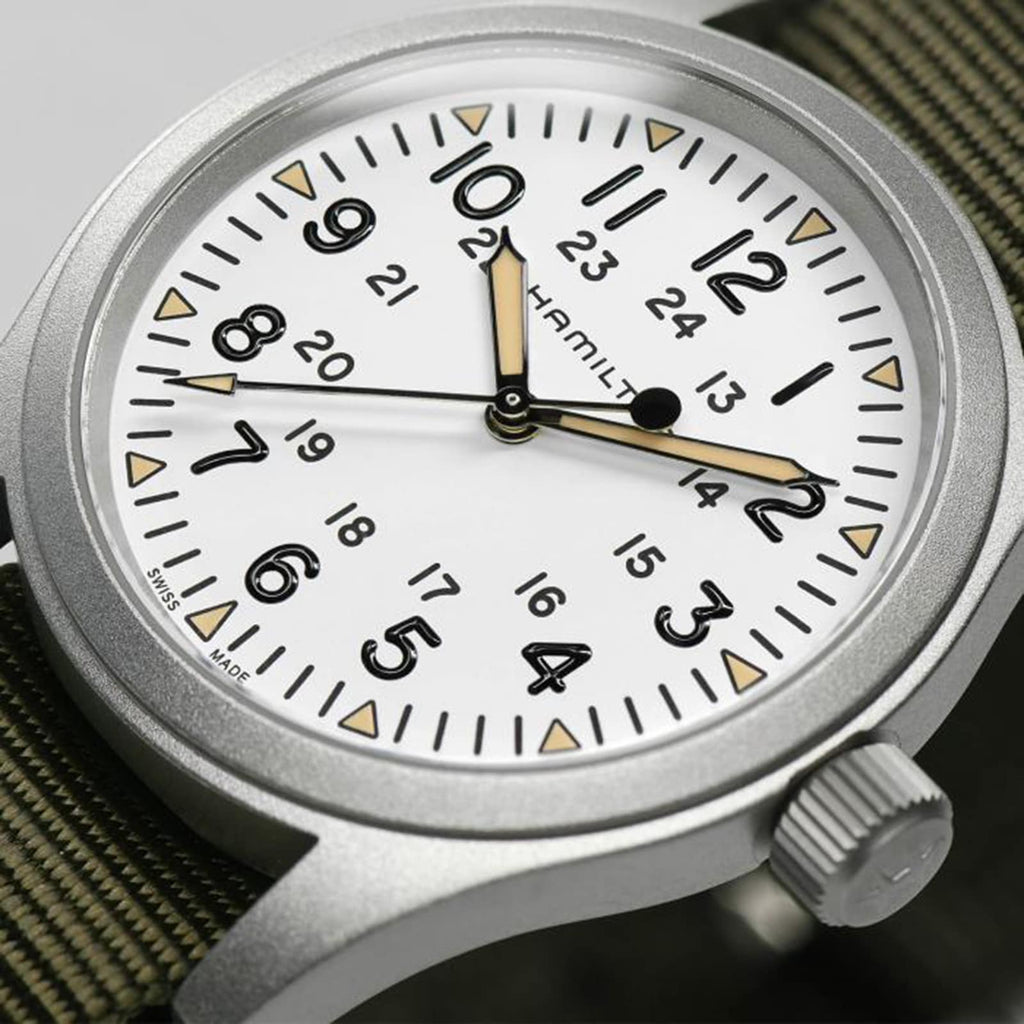 Khaki Field Mechanical | 38mm, Steel, Green NATO Strap