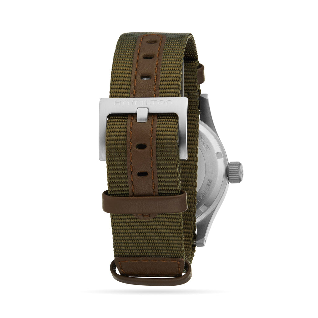 Khaki Field Mechanical | 38mm, Steel, Green NATO Strap