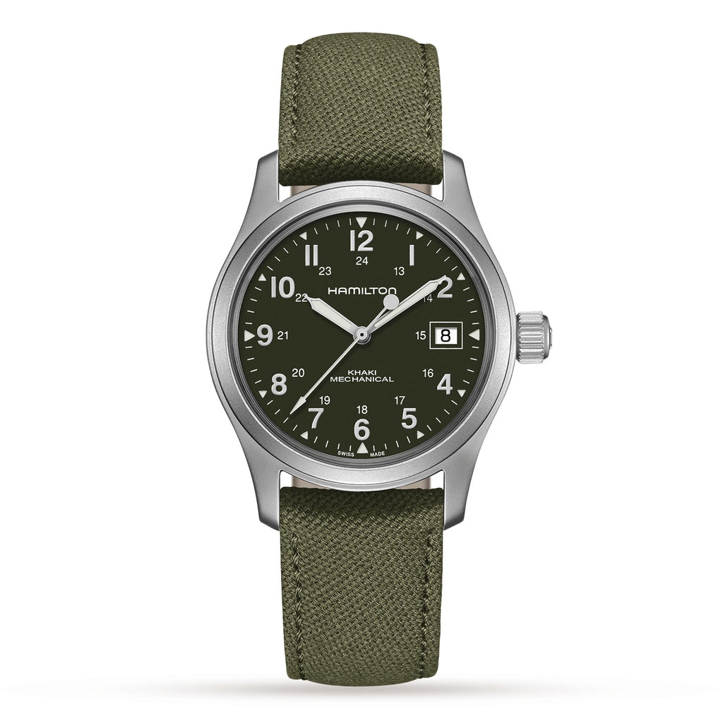 Khaki Field Mechanical | 38mm, Handwinding, Steel, Canvas