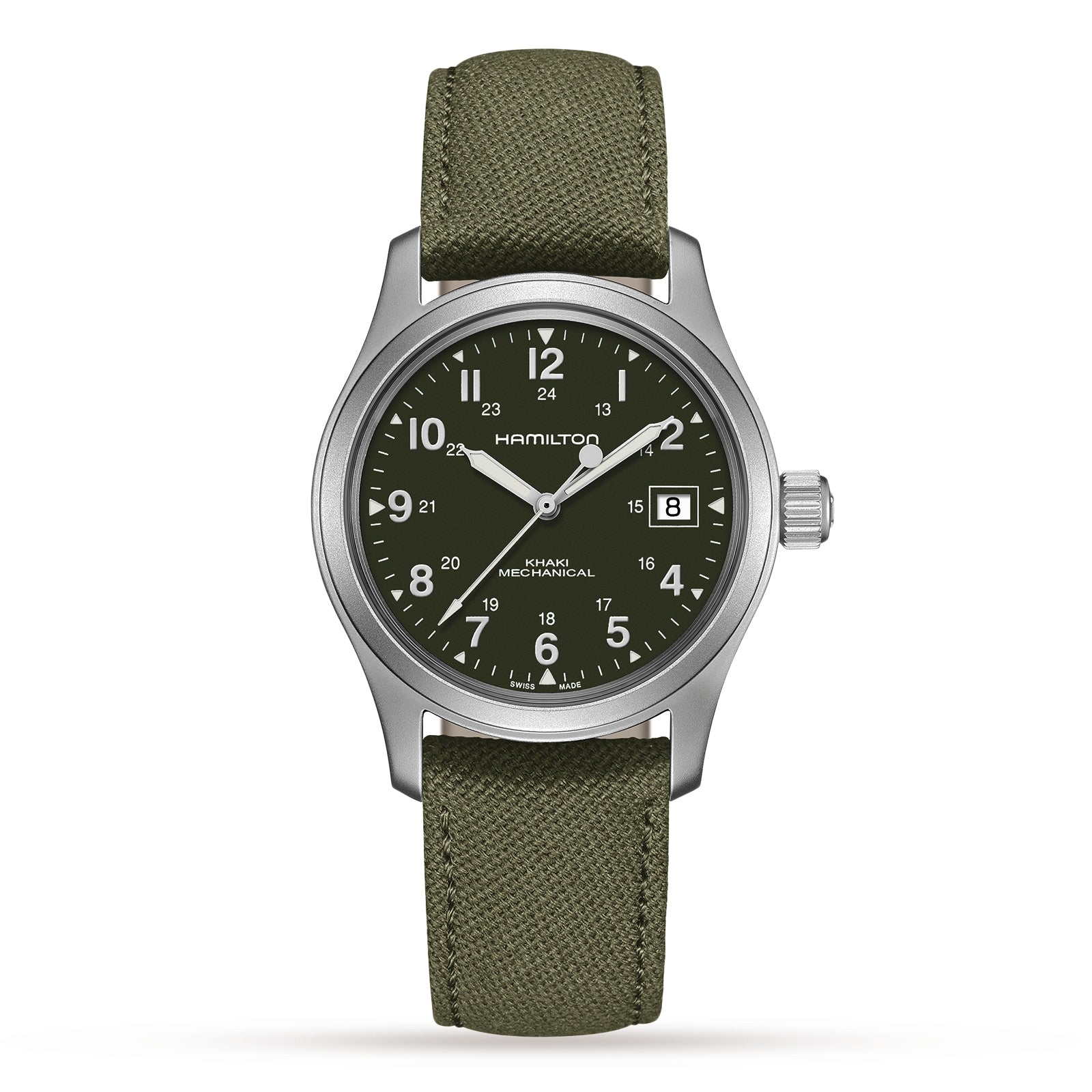 Khaki Field Mechanical | 38mm, Handwinding, Steel, Canvas