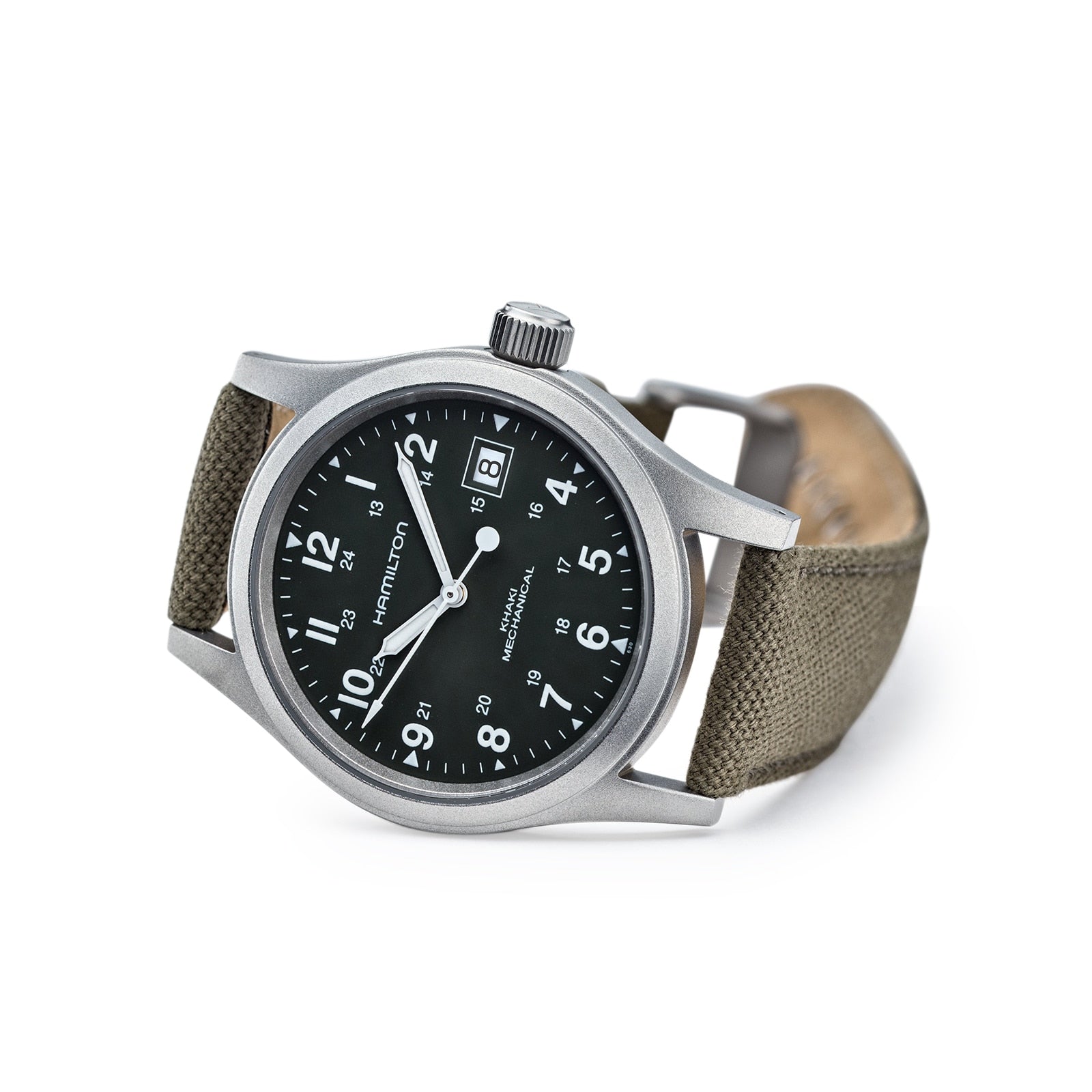 Khaki Field Mechanical | 38mm, Handwinding, Steel, Canvas