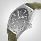 Khaki Field Mechanical | 38mm, Handwinding, Steel, Canvas