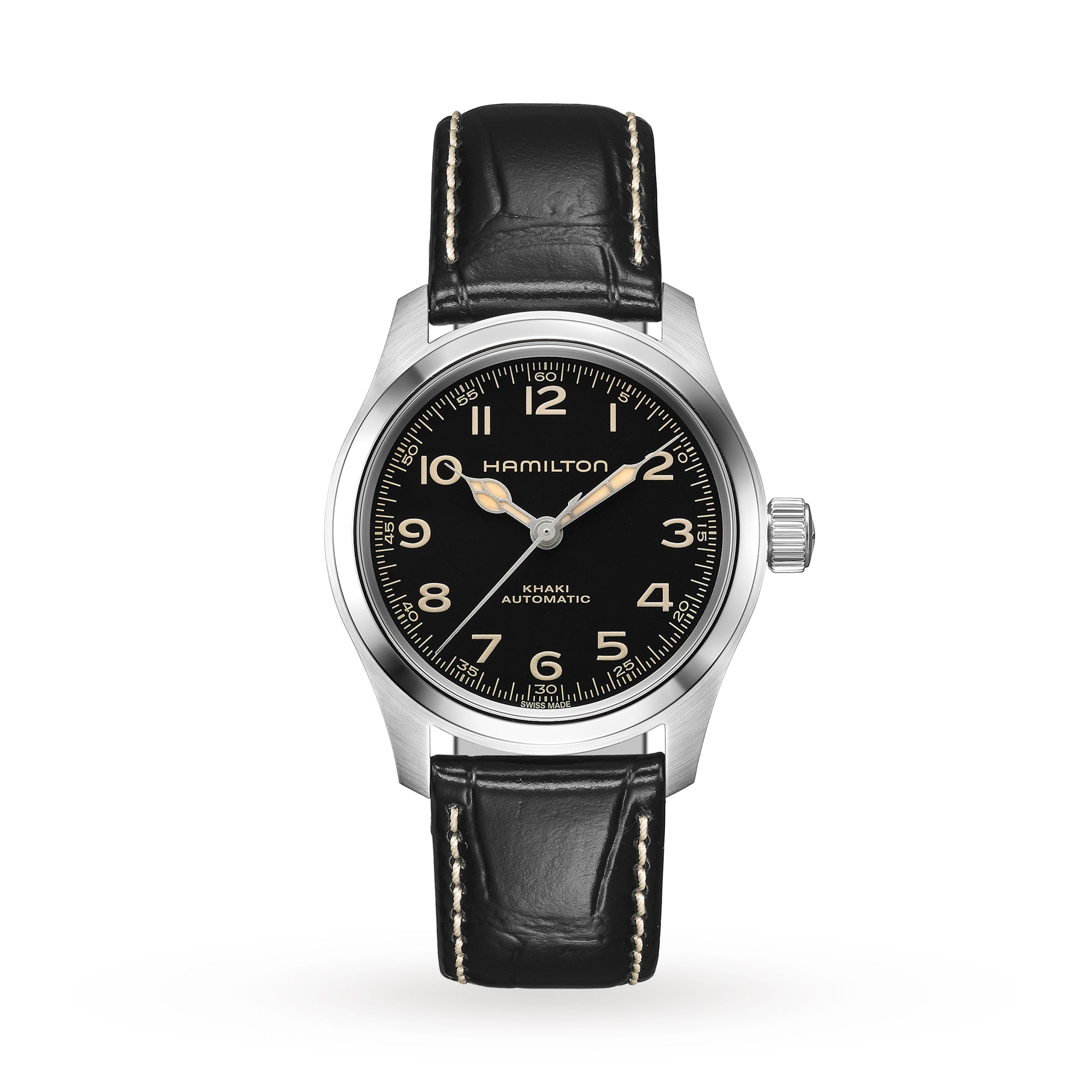Khaki Field Murph 38mm | 38mm, Leather, Black Dial