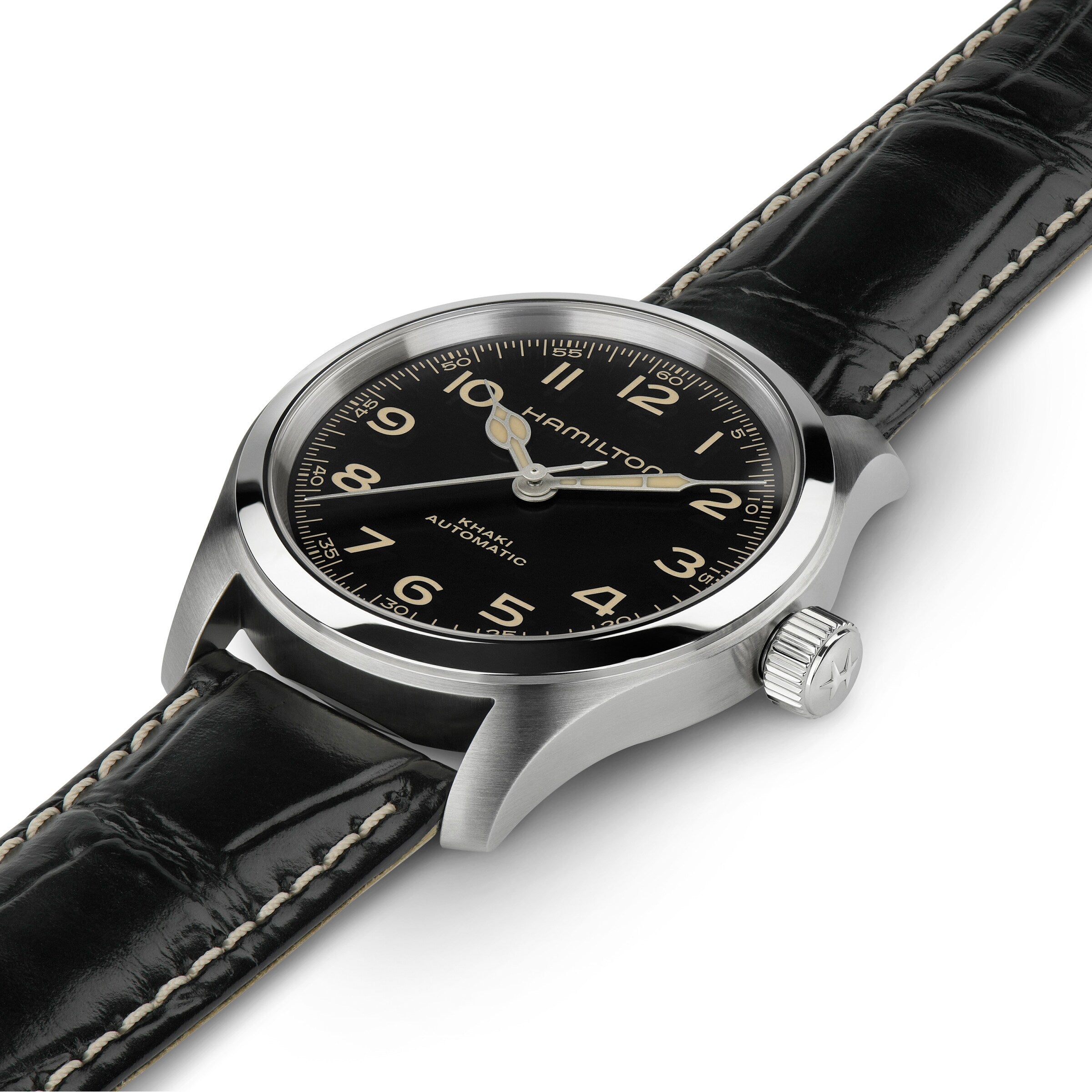 Khaki Field Murph 38mm | 38mm, Leather, Black Dial