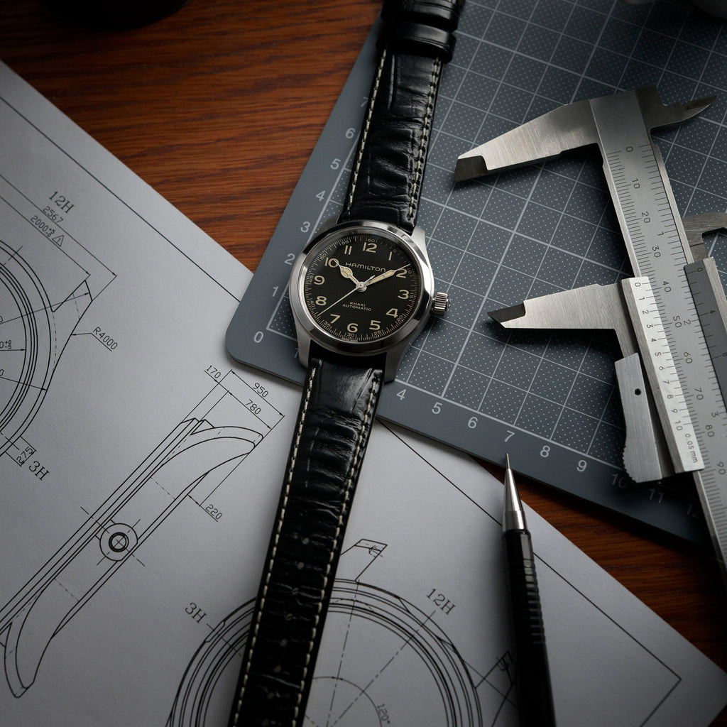 Khaki Field Murph 38mm | 38mm, Leather, Black Dial