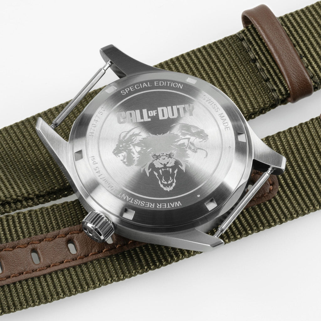 Hamilton x Call of Duty Black Ops 7 | 38mm, Green Fabric Strap, Black Dial