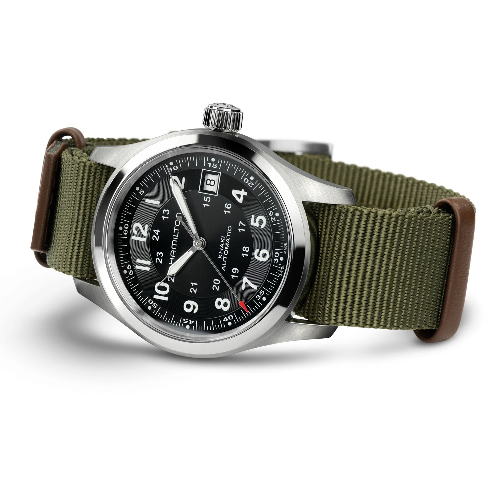 Hamilton x Call of Duty Black Ops 7 | 38mm, Green Fabric Strap, Black Dial