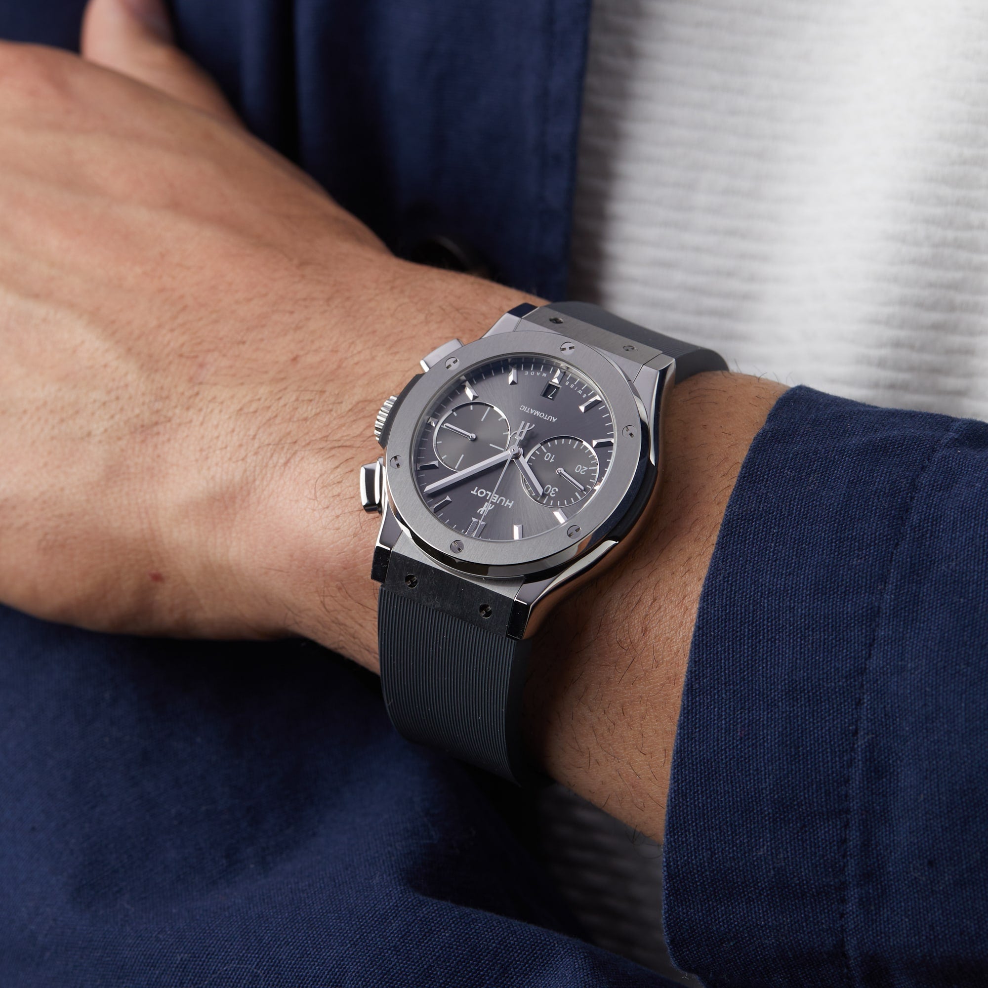Classic Fusion Racing Grey Chronograph Titanium