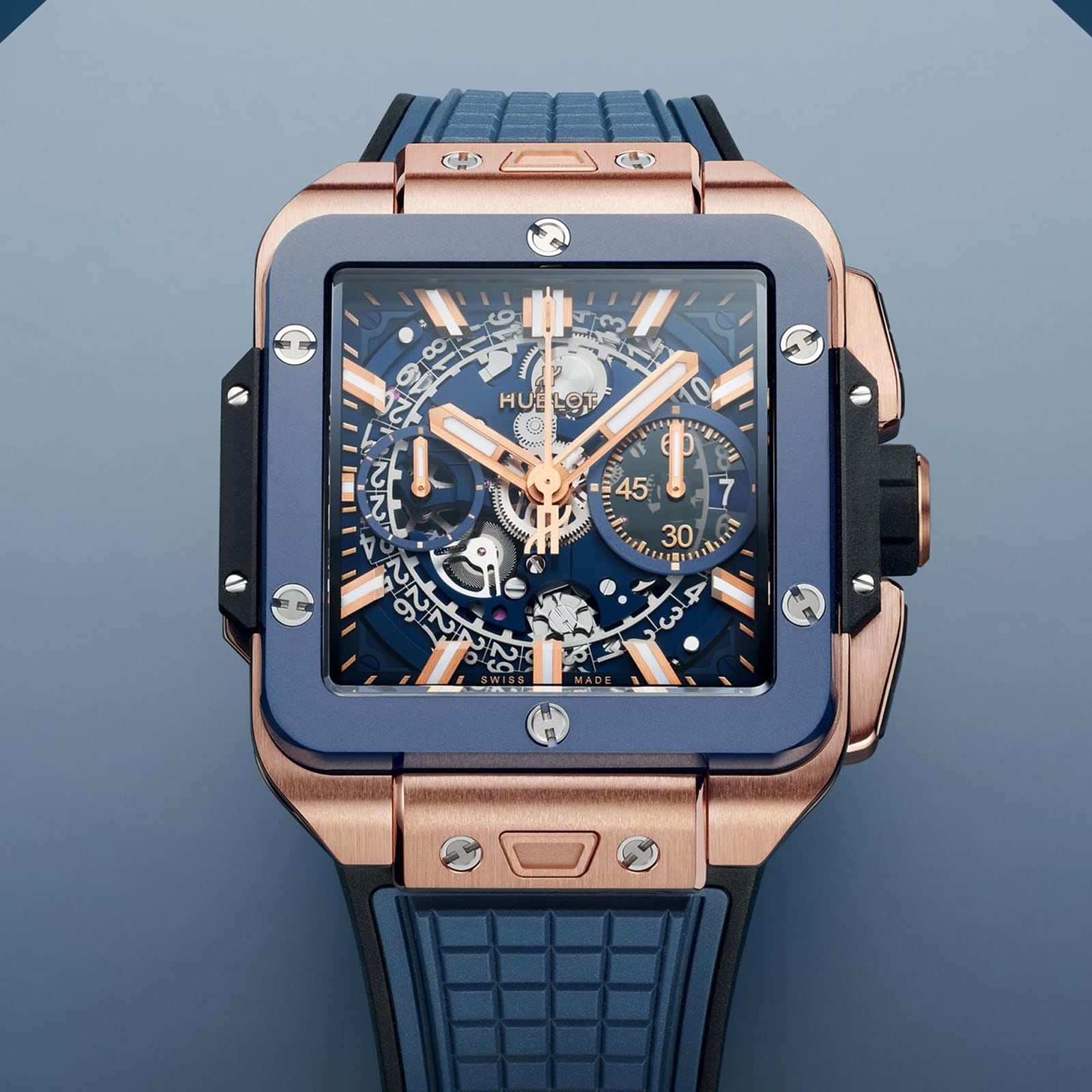 Square Bang Unico King Gold Blue Ceramic