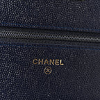Caviar Quilted Golden Class Wallet On Chain WOC Navy