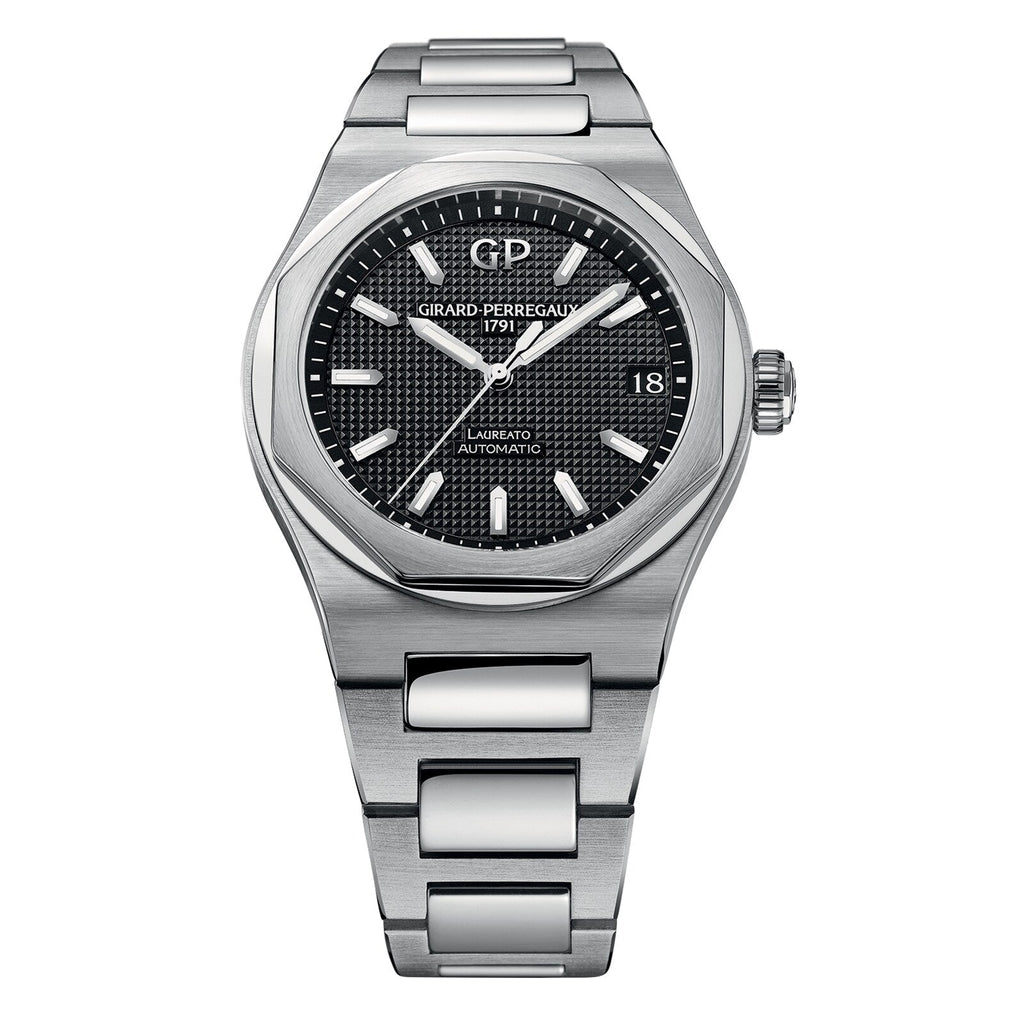 Laureato 42 | 42mm, Stainless Steel, Black Dial