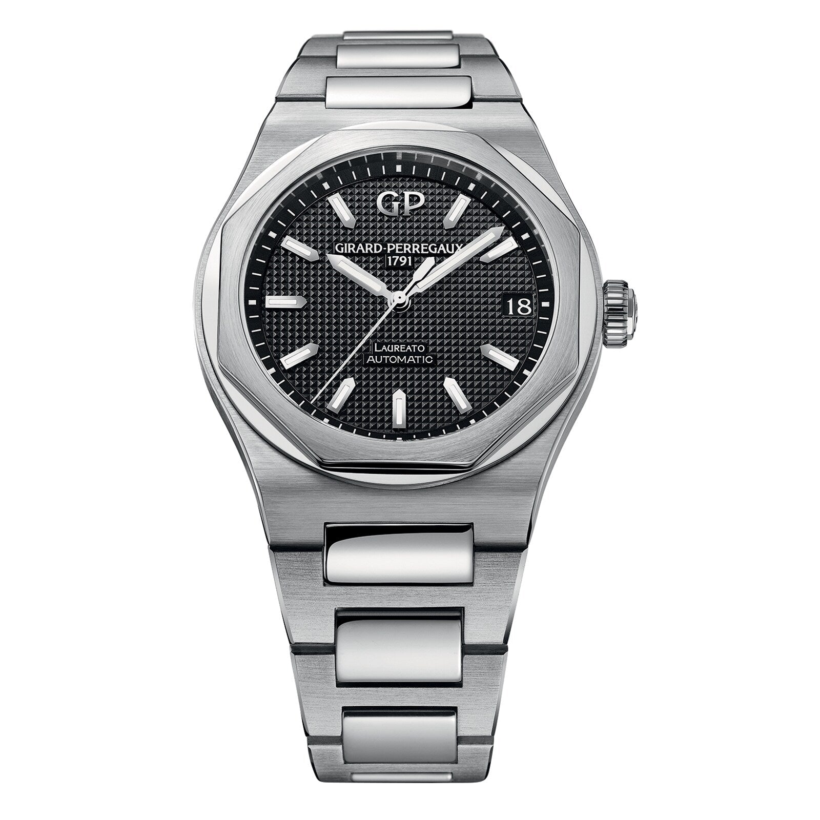 Laureato 42 | 42mm, Stainless Steel, Black Dial