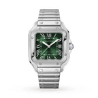 Santos de Cartier Medium Model | 35mm, Stainless Steel, Green Dial