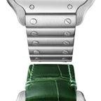 Santos de Cartier Medium Model | 35mm, Stainless Steel, Green Dial