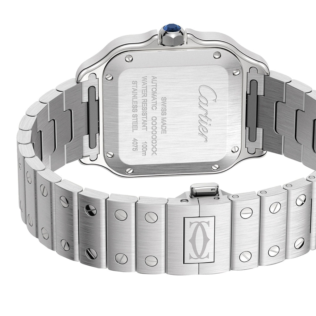 Santos de Cartier Medium Model | 35mm, Stainless Steel, Green Dial