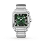 Santos de Cartier Large Model | 40mm, Stainless Steel, Green Dial