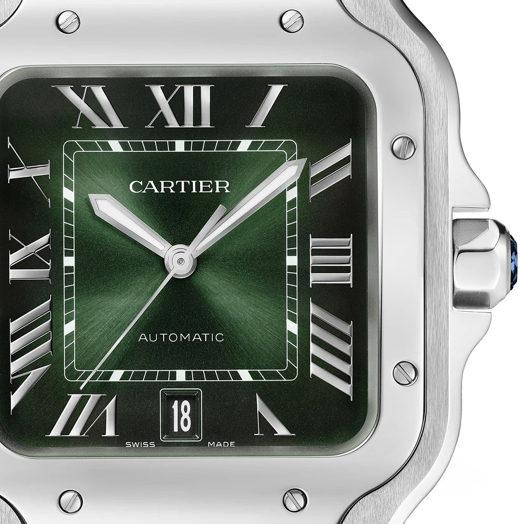 Santos de Cartier Large Model | 40mm, Stainless Steel, Green Dial