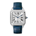 Santos-Dumont Large Model | 31mm, Alligator Leather, Silver Dial