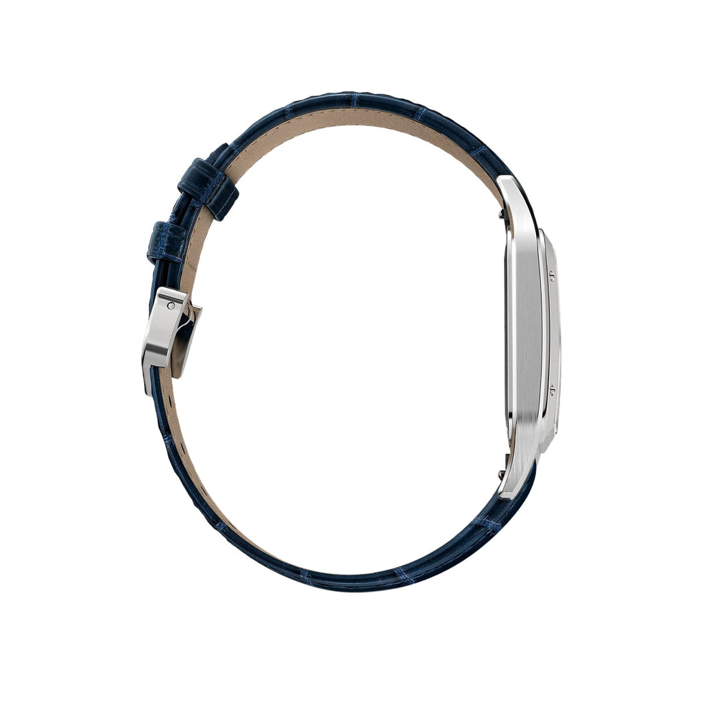 Santos-Dumont Large Model | 31mm, Alligator Leather, Silver Dial