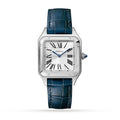 Santos-Dumont | 27mm, Stainless Steel, Alligator Leather, Silver Dial